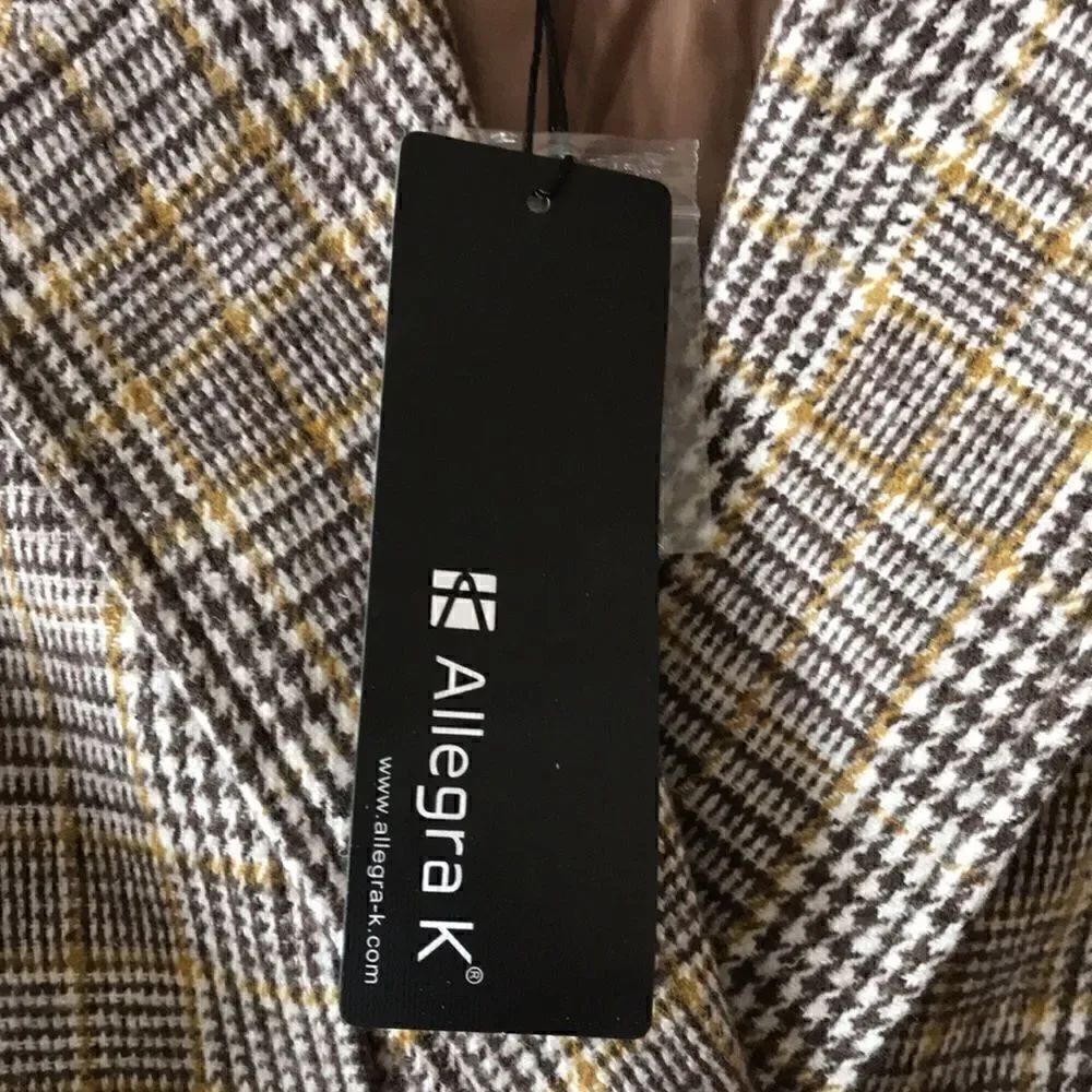 NEW Allegra K Plaid Jacket - Picture 3 of 6